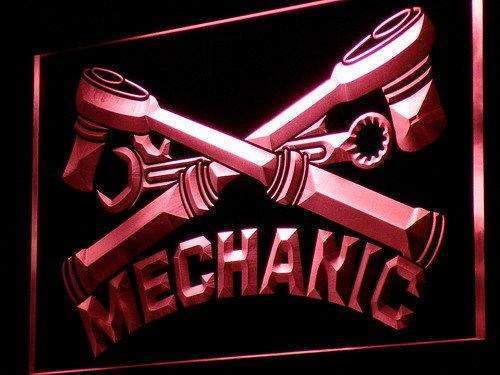 Mechanic LED Light Sign - LED Gift Works
