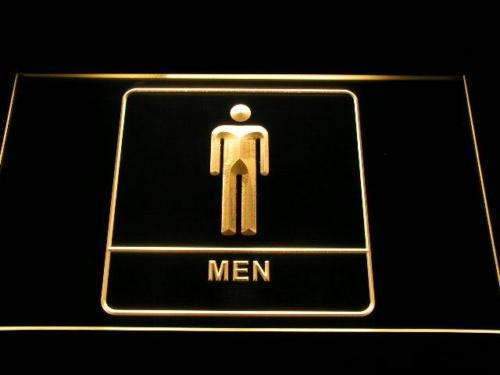 Men Washroom Restroom LED Light Sign - Way Up Gifts