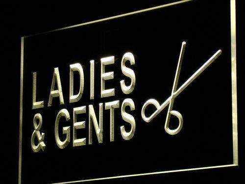 Men Women Hair Cuts LED Light Sign - LED Gift Works