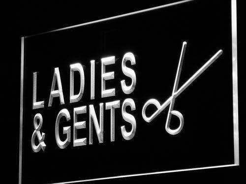 Men Women Hair Cuts LED Light Sign - LED Gift Works