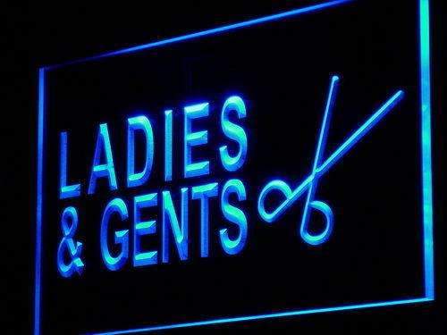 Men Women Hair Cuts LED Light Sign - LED Gift Works