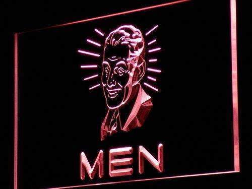 Mens Vintage Restrooms LED Light Sign - Way Up Gifts