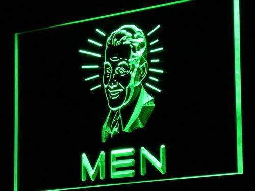 Mens Vintage Restrooms LED Light Sign - Way Up Gifts