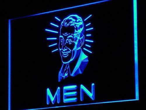 Mens Vintage Restrooms LED Light Sign - Way Up Gifts