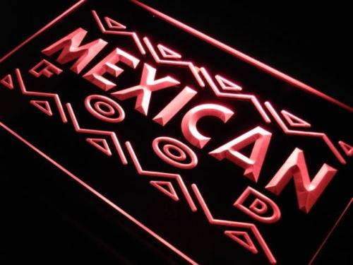 Mexican Food LED Light Sign - LED Gift Works