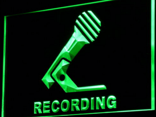 Microphone On Air Recording LED Light Sign - Way Up Gifts