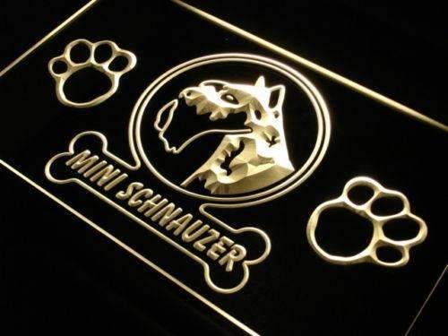 Mini Schnauzer LED Light Sign - Way Up Gifts