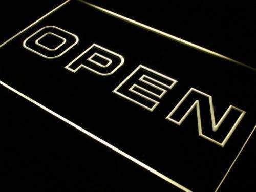 Modern Store Open LED Light Sign - LED Gift Works