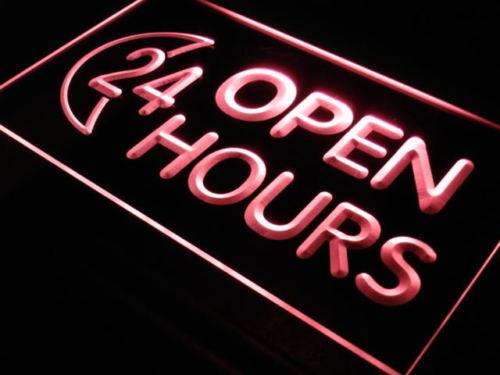 Moon Open 24 Hours LED Light Sign - LED Gift Works
