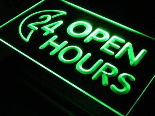 Moon Open 24 Hours LED Light Sign - LED Gift Works