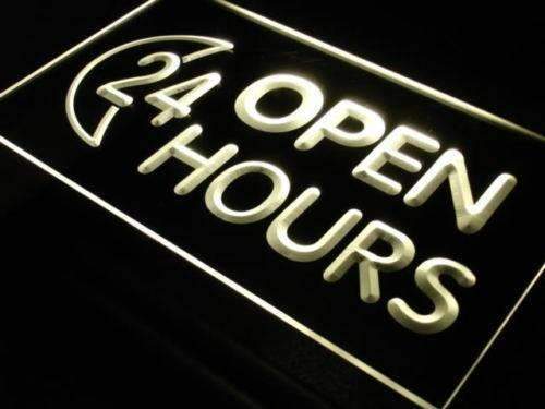 Moon Open 24 Hours LED Light Sign - LED Gift Works