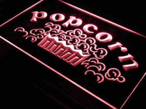 Movie Theater Snacks Popcorn LED Light Sign - LED Gift Works