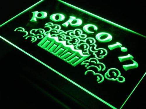 Movie Theater Snacks Popcorn LED Light Sign - LED Gift Works