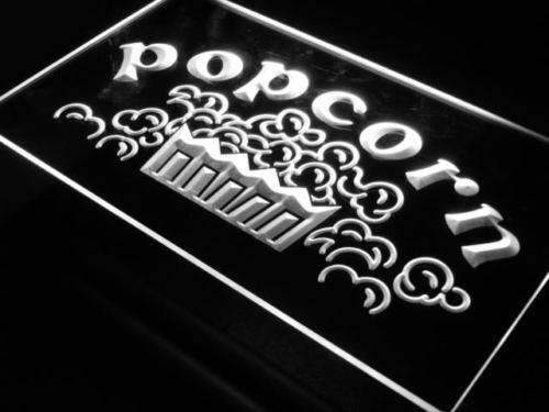 Movie Theater Snacks Popcorn LED Light Sign - LED Gift Works