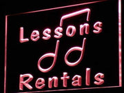 Music Instruments Lessons Rentals LED Light Sign - LED Gift Works