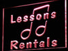 Music Instruments Lessons Rentals LED Light Sign - Way Up Gifts