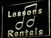 Music Instruments Lessons Rentals LED Light Sign - Way Up Gifts