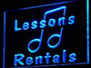 Music Instruments Lessons Rentals LED Light Sign - Way Up Gifts