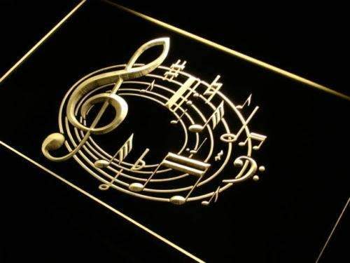 Music Notes LED Light Sign - LED Gift Works