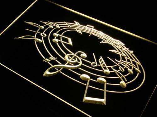 Music Notes LED Light Sign - LED Gift Works