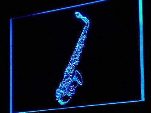 Music Store Lessons Saxophone LED Light Sign - Way Up Gifts