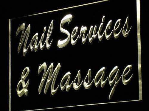 Nail Salon Massage LED Light Sign - LED Gift Works