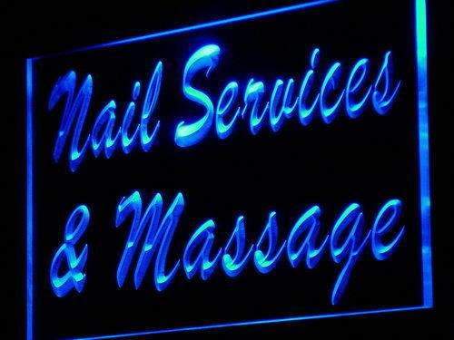 Nail Salon Massage LED Light Sign - LED Gift Works