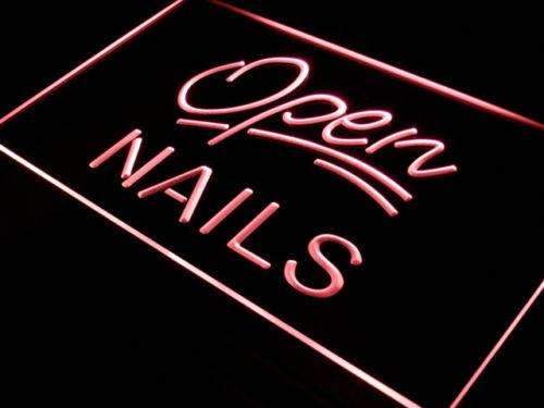 Nail Salon Open LED Light Sign - Way Up Gifts