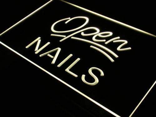 Nail Salon Open LED Light Sign - LED Gift Works