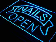 Nails Open LED Light Sign - LED Gift Works