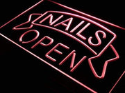 Nails Open LED Light Sign - LED Gift Works