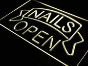 Nails Open LED Light Sign - LED Gift Works