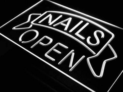 Nails Open LED Light Sign - LED Gift Works