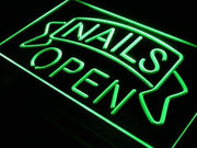 Nails Open LED Light Sign - LED Gift Works