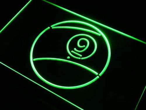 Nine Ball Billiards LED Light Sign - Way Up Gifts