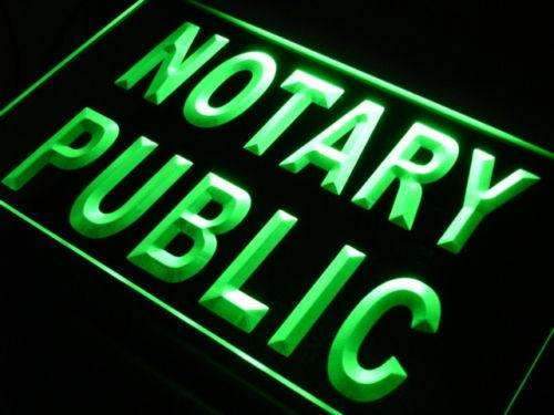 Notary Public Office LED Light Sign - Way Up Gifts