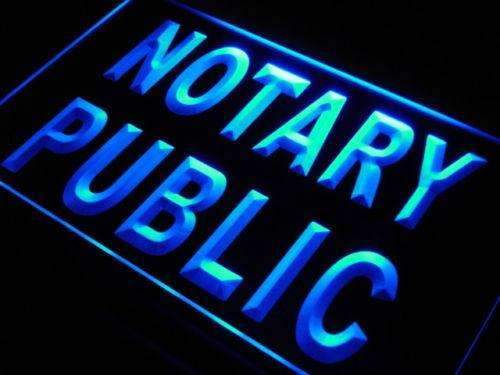 Notary Public Office LED Light Sign - LED Gift Works