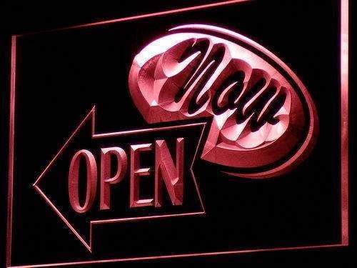 Now Open LED Light Sign - Way Up Gifts