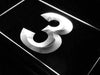 Number Three LED Light Sign - Way Up Gifts