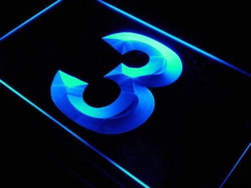Number Three LED Light Sign - Way Up Gifts
