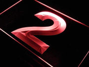 Number Two LED Light Sign - LED Gift Works