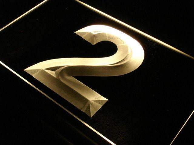 Number Two LED Light Sign - Way Up Gifts