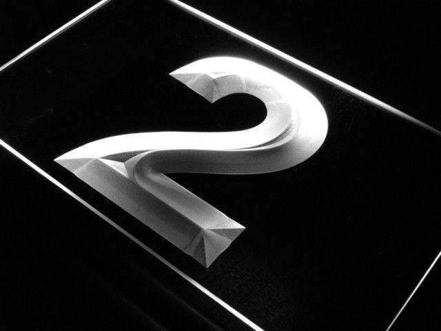 Number Two LED Light Sign - LED Gift Works