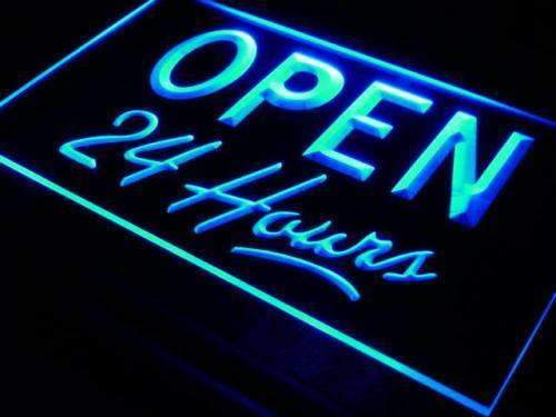Open 24 Hours LED Light Sign - LED Gift Works
