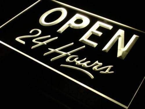 Open 24 Hours LED Light Sign - LED Gift Works