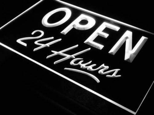 Open 24 Hours LED Light Sign - LED Gift Works