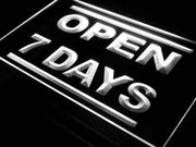 Open 7 Days LED Light Sign - LED Gift Works