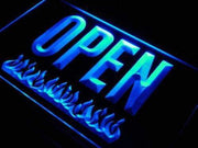 Open Bar Grill LED Light Sign - LED Gift Works