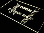 Open Barber Shop LED Light Sign - LED Gift Works