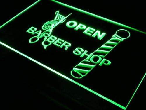 Open Barber Shop LED Light Sign - LED Gift Works